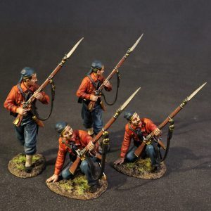 4 New York Zouaves FIRING AND LOADING