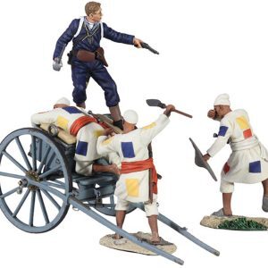 ''A Near Run Thing'' - British Naval Brigade Gatling Gun Limber with Naval Brigade Seaman and Three Mahdists