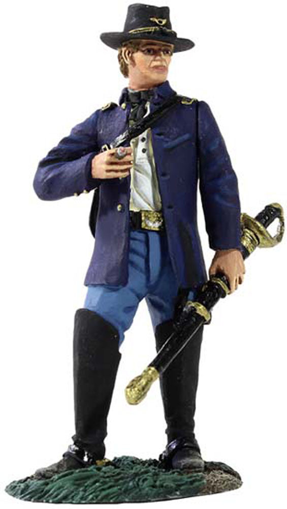 Federal Captain of Infantry Wearing Sack Coat with Cigar
