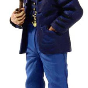 Federal Infantry Officer Standing Wearing Sack Coat with Pipe