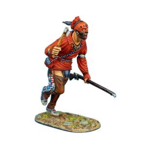 Woodland Indian Charging with Tomahawk and Musket