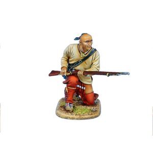 Woodland Indian Warrior Kneeling with Musket