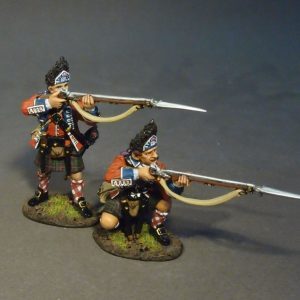 THE BATTLE OF BUSHY RUN 1763, 42nd REGIMENT OF FOOT, 2 GRENADIERS SKIRMISHING no box