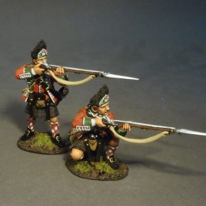 THE BATTLE OF BUSHY RUN 1763, 77th REGIMENT OF FOOT, 2 GRENADIERS SKIRMISHING no box