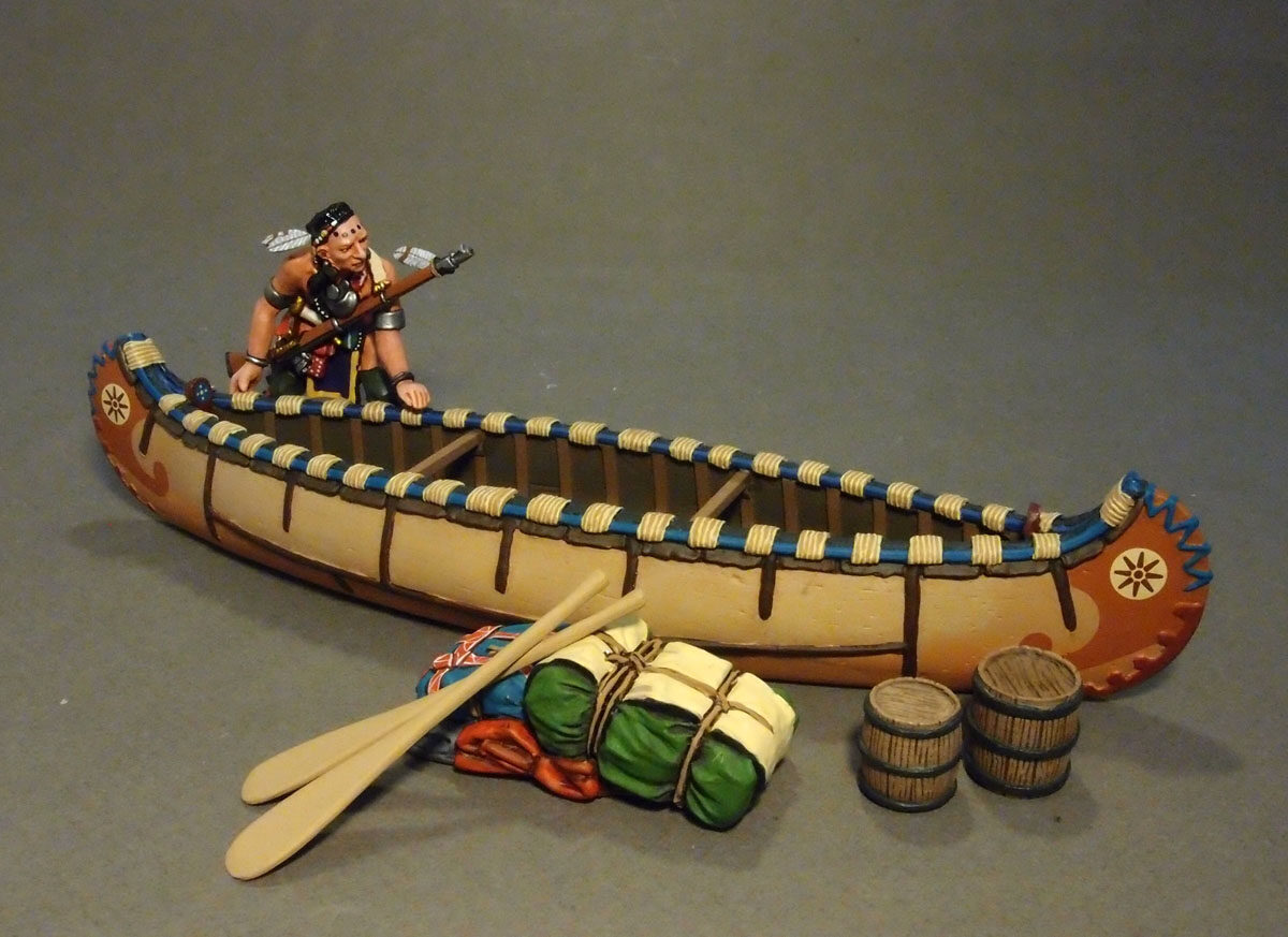 Woodland Indian with Canoe