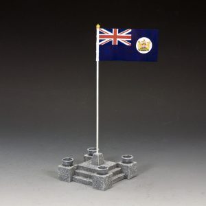 Ceremonial Flag Base & British Crown Colony of Hong Kong Flag