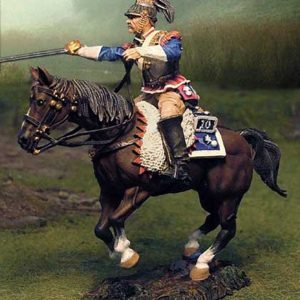 Corazziere a cavallo che ricarica