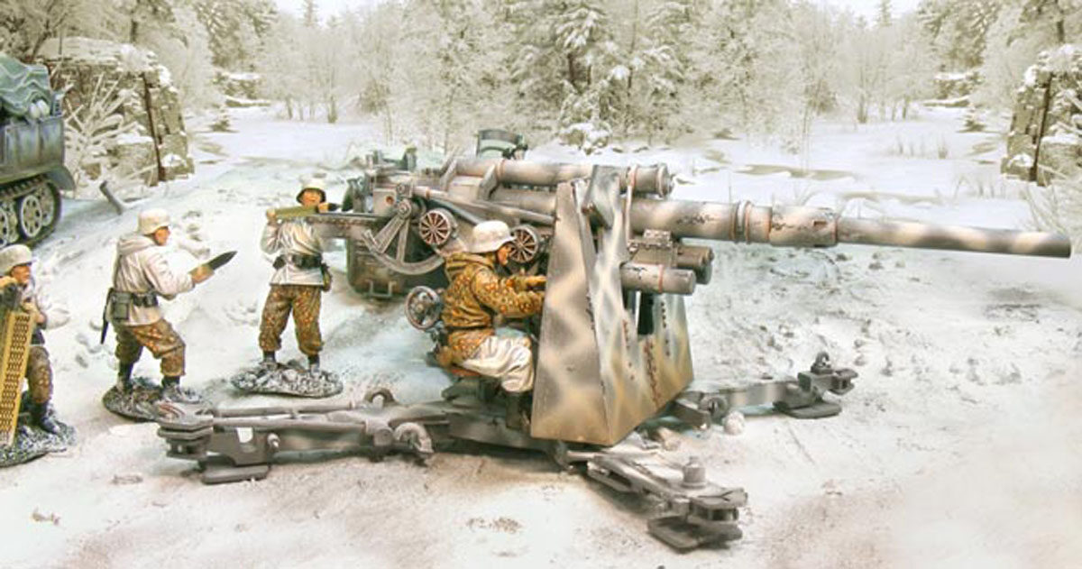 Cannone anticarro 88 mm con 2 artiglieri