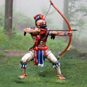 Iriquois Warrior Firing Bow
