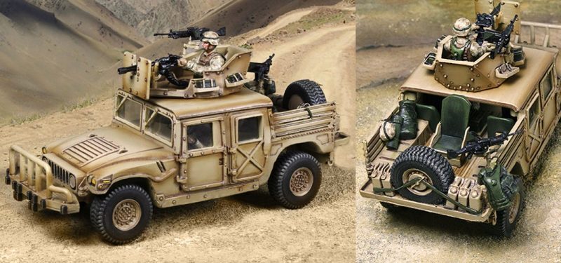 Marine Humvee GMV-5 w/2 figs 1/30 scale - Saimex Toys