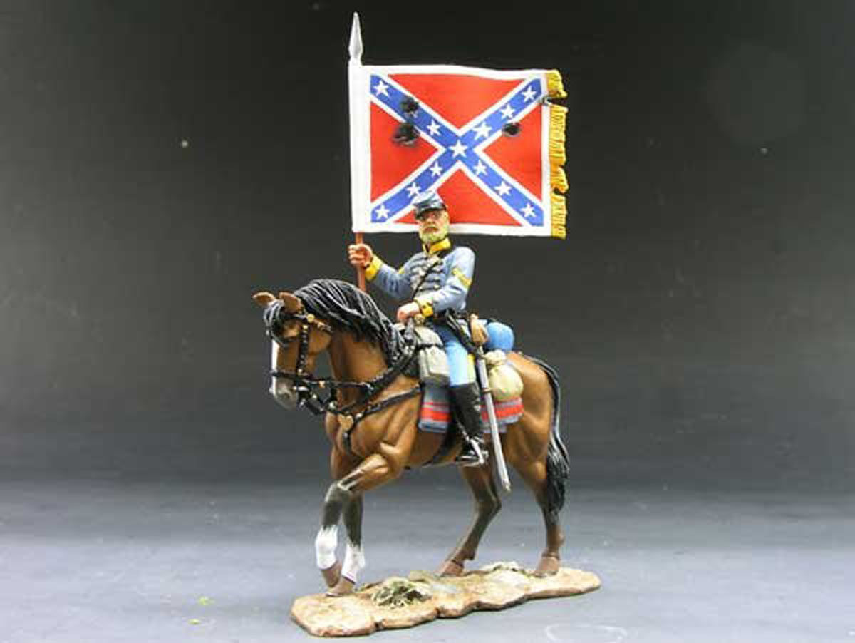 Portabandiera confederato a cavallo