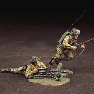 PARATROOPER WITH RADIO AND LYING FIRING