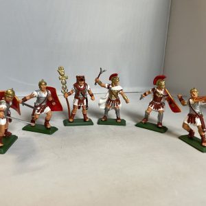 White tunics red shield