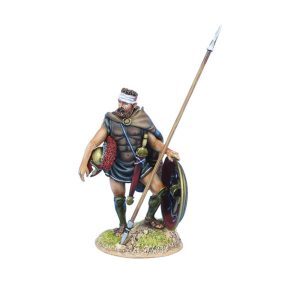 Greek Hoplite with Bandaged Head and Dory