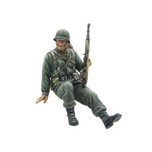 BB074 US Winter Infantry Seated with M1 Carbine - Tank Riderÿÿÿ