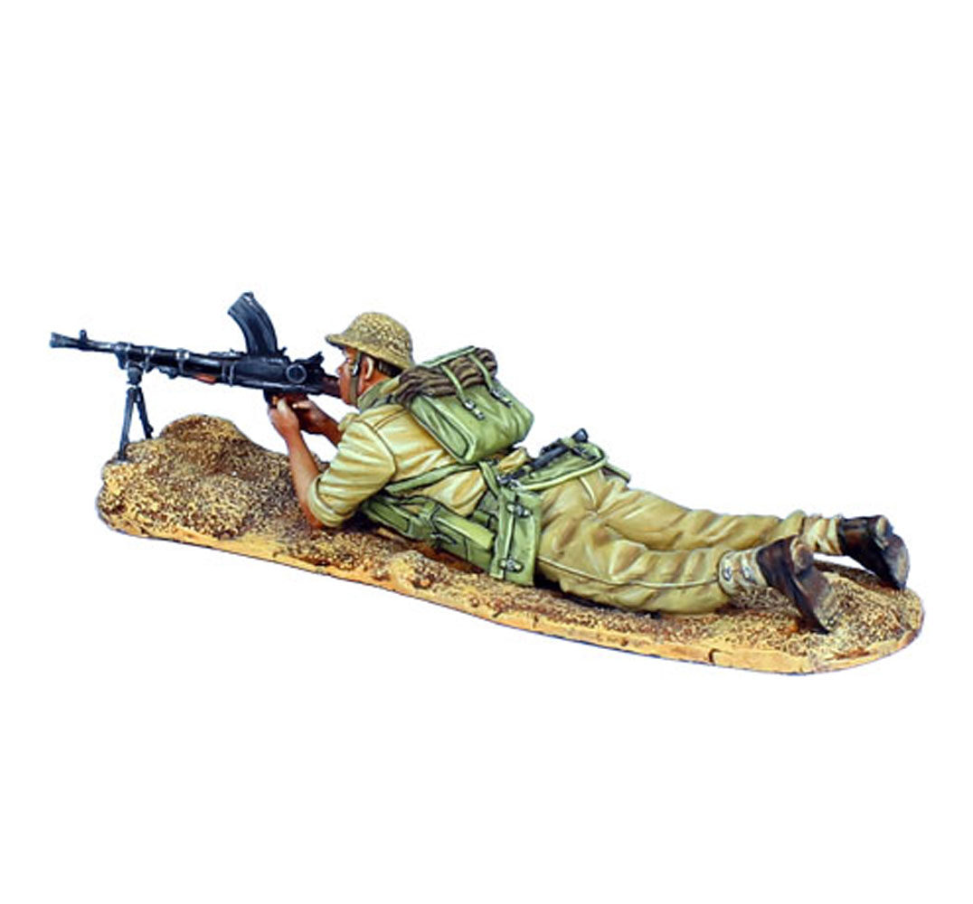 British 8th Army Prone Firing Bren Gun