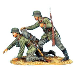 German NCO Rallying Panicked Soldier - 62nd Infantry Division