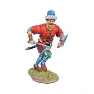 Ottoman Turk Janissary Charging with Two Blades