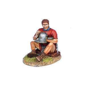 Imperial Roman Legionary Polishing Helmet - Red Tunic
