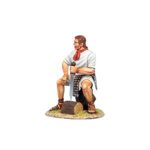 Imperial Roman Legionary Sharpening Gladius - White Tunic