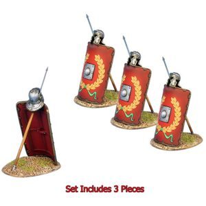 Imperial Roman Shield with Pilum & Helmet - 3 Pieces - Legio I Adiutrix