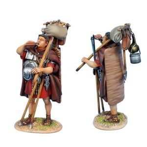 Imperial Roman Legionary Drinking - Covered Shield - Red Tunic
