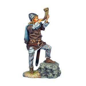 Viking Warrior Blowing Horn