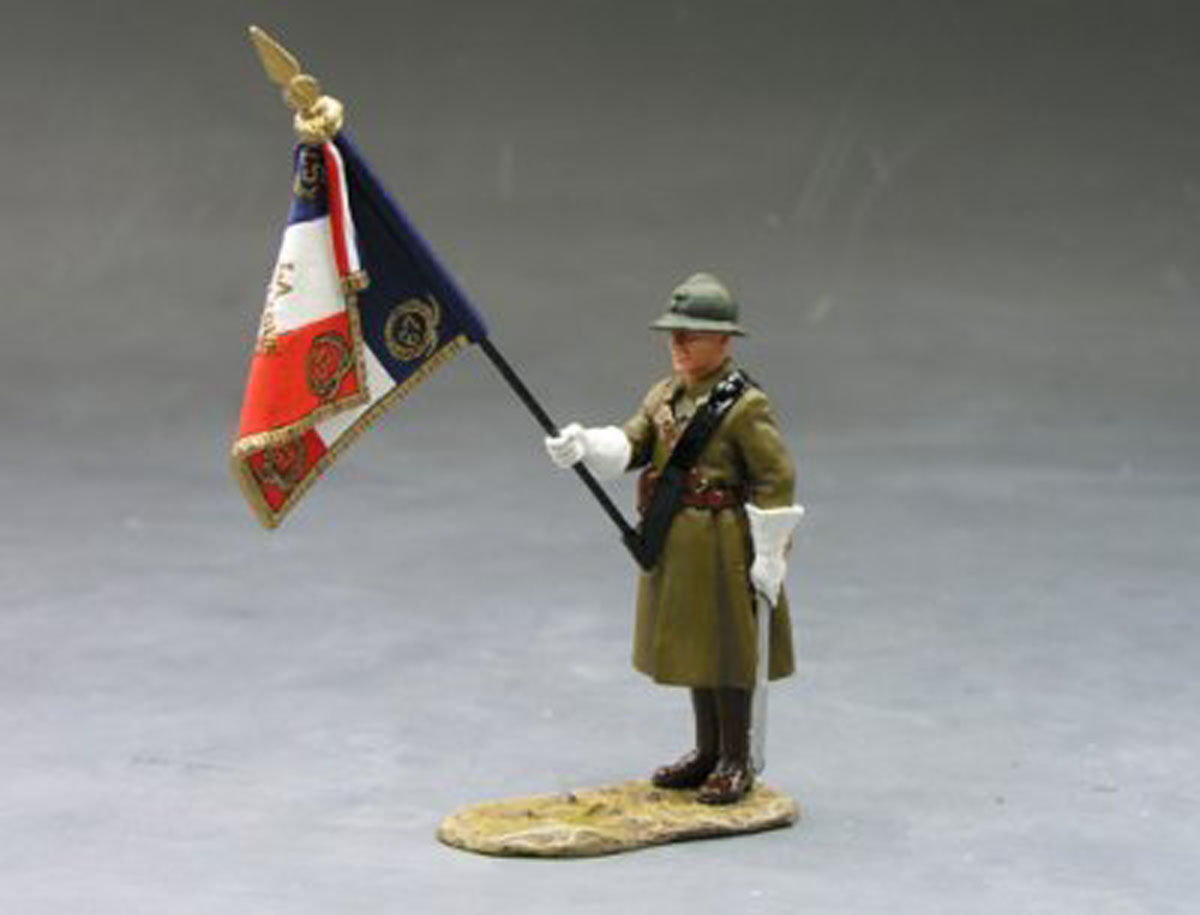 Ufficiale francese con bandiera