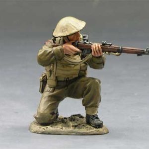 Soldato inglese in ginocchio che spara