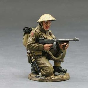 Soldato inglese in ginocchio con Mitra 'Tommy'