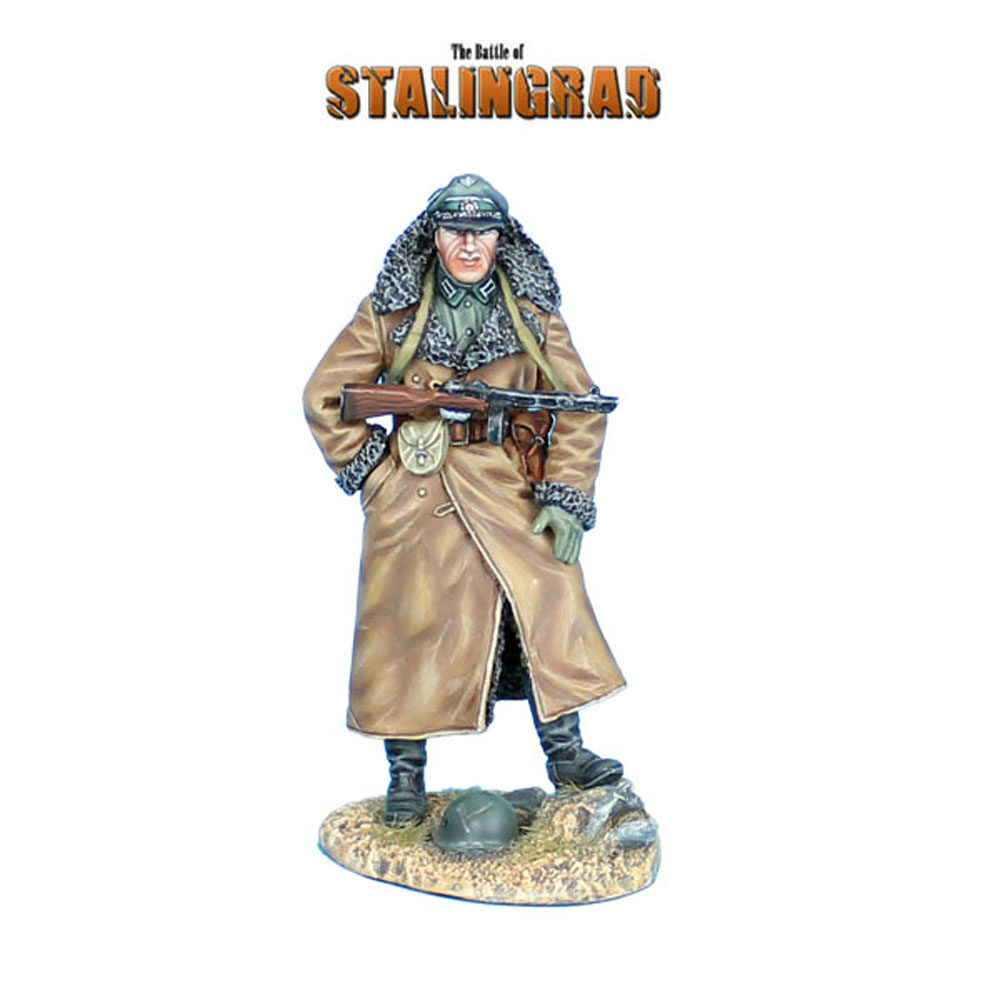 German Hauptmann in Russian Fur Lined Greatcoat