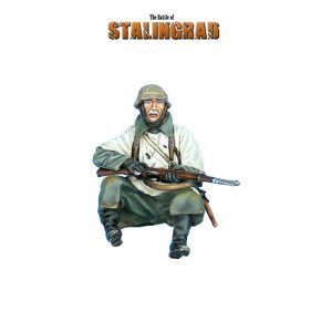 German Winter Tank Rider Leaning with Rifle