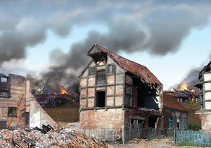 20th Century European Warscape Scenic Backdrop