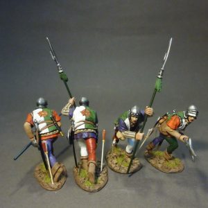THE WARS OF THE ROSES 1455-1487,THE RETINUE OF HENRY TUDOR,LANCASTRIAN  BILLMEN(4 Figure)