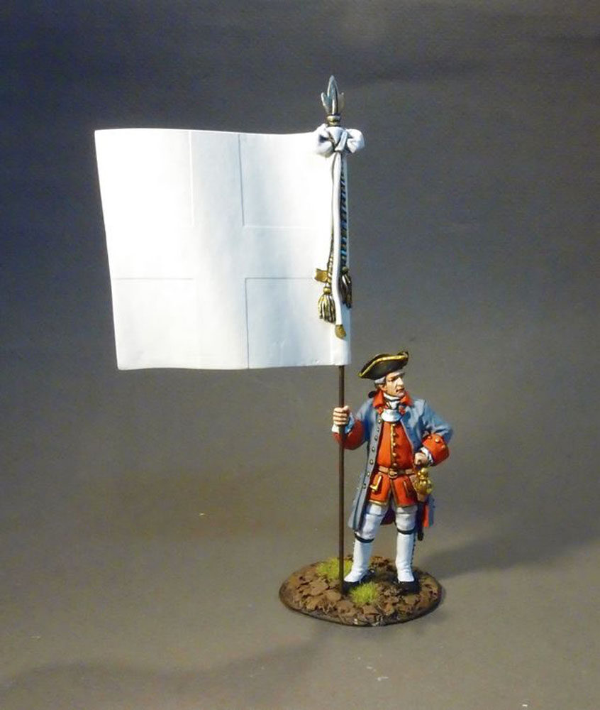 French Infantry, Regiment de Bearn, Officer with Colonel's Colour