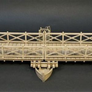 ponte romano con 1  barca di supporto composto da 8 pezzi lungo 74cm largo 26cm alto 9 cm