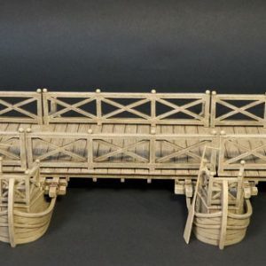 ponte romano con 2 barca di supporto composto da 13 pezzi lungo 92cm largo 26cm alto 9 cm