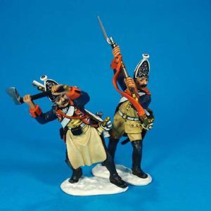 THE BATTLE OF LEUTHEN 1757 PRUSSIAN GRENADIERS, ATTACKING GATEWAY,