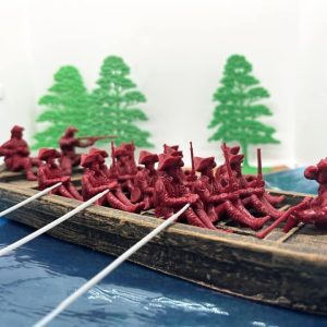 RIVOLUZIONE AMERICANA BARCA DEI SOLDATI AMERICANI