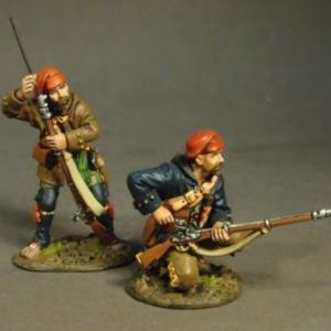 Two Militia Skirmishing, Quebec Brigade, French Militia Set #2