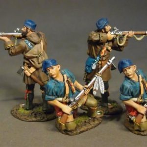 Four French Militia, Montreal Brigade, Raid on St. Francis, 1759