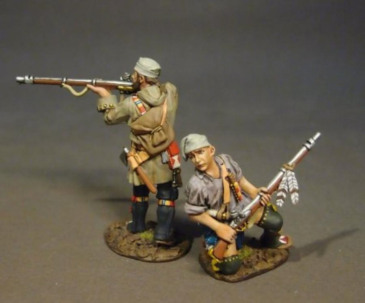 Two French Militia, Trois Rivieres Brigade, Raid on St. Francis
