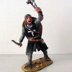 Cavaliere a piedi con spada e crocefisso