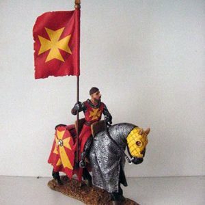Cavaliere a cavallo con Bandiera