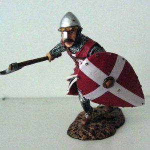 Cavaliere che carica con ascia e scudo