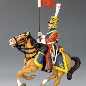 Lanciere Olandese a cavallo che si prepara alla carica