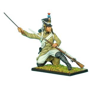 French 18th Line Infantry Fusilier in Greatcoat Kneeling Loading