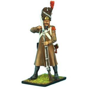 French 18th Line Infantry Grenadier Loading in Greatcoat