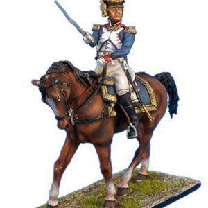 Colonello francese a cavallo che guida l'avanzata