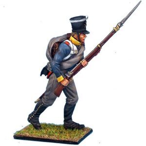 Moschettiere Prussiano con shako che avanza - Waterloo 1815